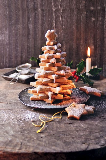 Sapin de Noël en biscuits