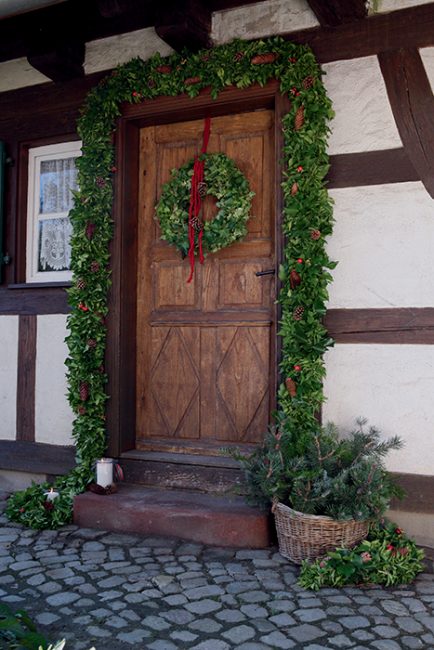 déco de Noël en lierre