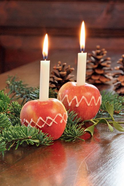 DIY Noël : décorer des pommes au sucre glace