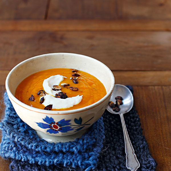 La recette d’automne : soupe de potimarron au comté